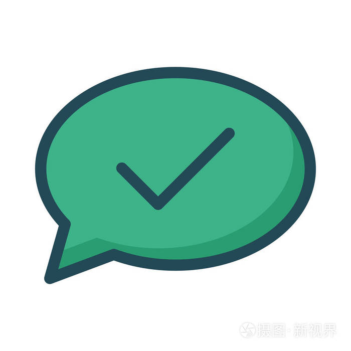 聊天消息图标矢量插图