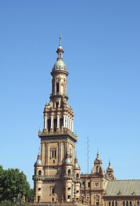塔，西班牙广场，塞维利亚，西班牙安达卢西亚自治区