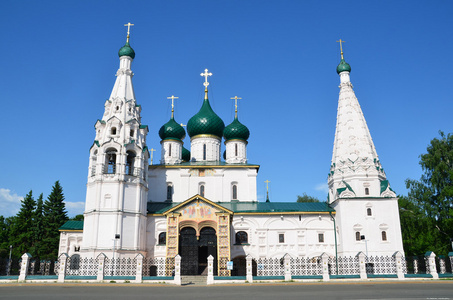 伊利亚  prorok 在雅罗斯拉夫尔的教堂。俄罗斯金环