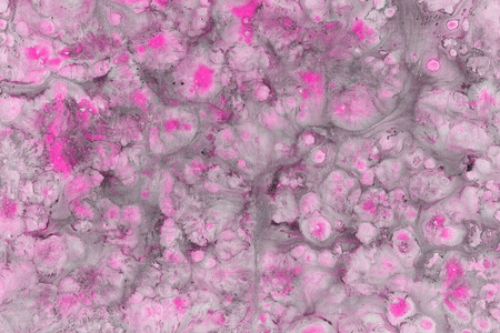 粉红色抽象背景与油漆飞溅纹理