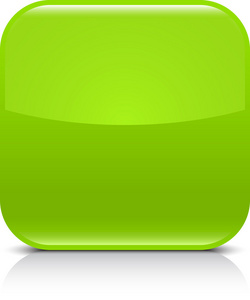 圆角正方形形状图标有黑色阴影的灰色反射在白色背景上.