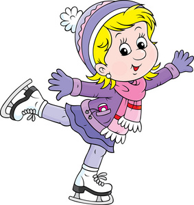 小滑冰 冰上滑冰的女孩照片