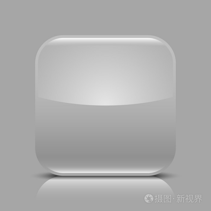 灰色光泽空白互联网 web 按钮.