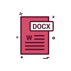 docx 文件格式图标矢量设计