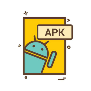 apk 文件格式图标矢量设计