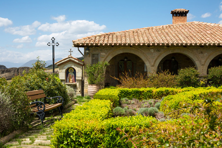 米特奥拉悬崖之上，希腊阿基 Stefanos St Stefan Monastery 的部分