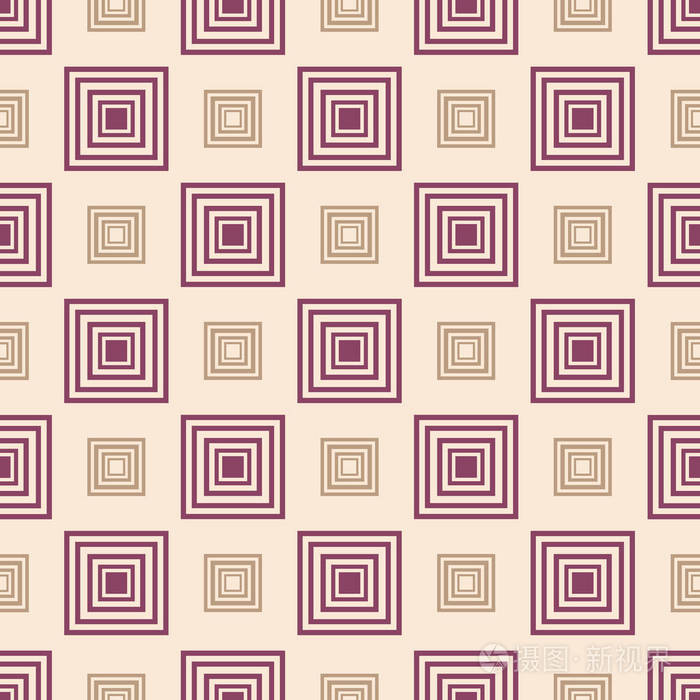 具有正方形几何图案的无缝抽象模式