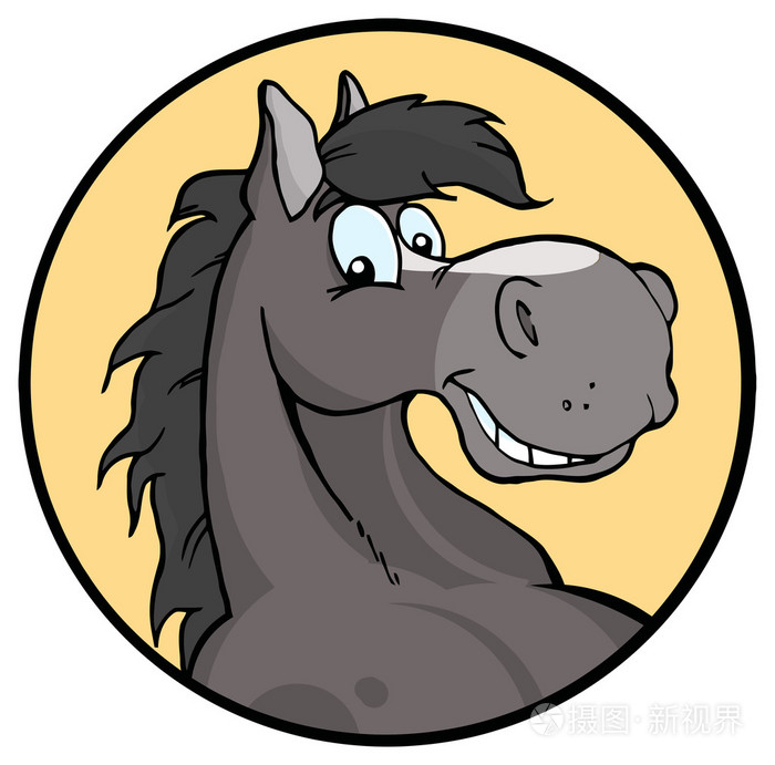 卡通马插画-正版商用图片0b52qm-摄图新视界