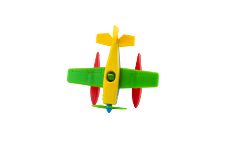 孤立的水上飞机塑料玩具