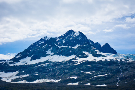 在美国阿拉斯加州山区的冰川湾