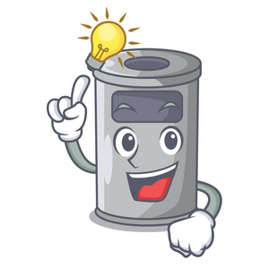 智能垃圾桶有一个想法卡通钢垃圾桶可以在办公室照片