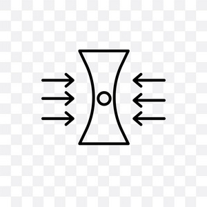 箭头扩散在透明背景上隔离的色散矢量图标, dispe照片