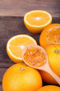鲜橙色橘子果酱