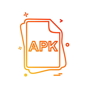 Apk 文件类型图标设计向量