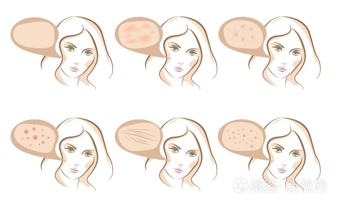 脸上概念的抗衰老的皮肤上的程序