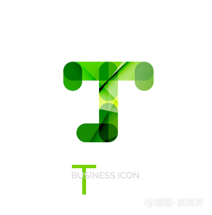 最小的 t 字体或字母标志设计