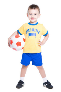 好小的乌克兰足球运动员
