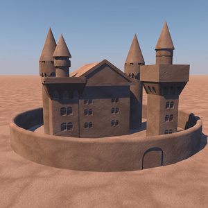 沙子做的城堡图片