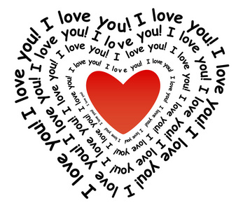 我爱你的心窗体中照片