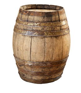 发酵的普洱茶在纸莎草纸纸张背景微距特写白色背景上桶白色木桶κελ