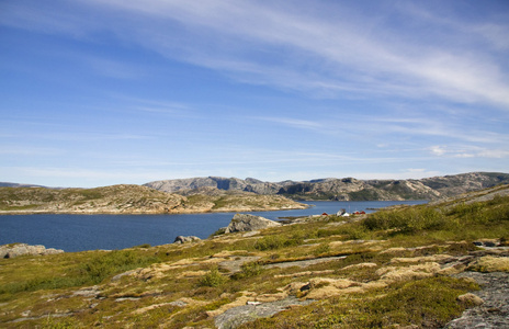 挪威的峡湾的视图