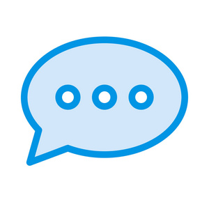 聊天消息图标矢量插图图片