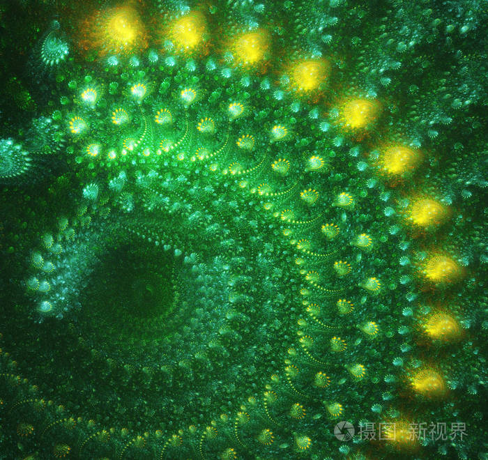 抽象混沌分形背景3d 渲染图