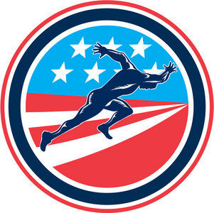 运动员赛跑者短跑运动员赛跑者运行木刻复古照片