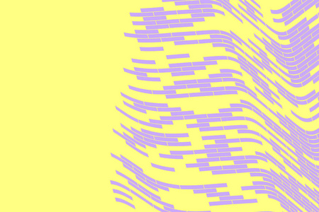 抽象向量背景。紫色的格子在黄色的背景上褪色。几何插图