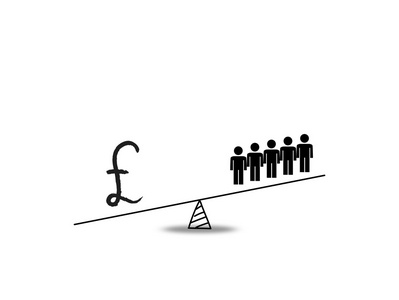 欧元符号人平衡磅的人不平衡照片