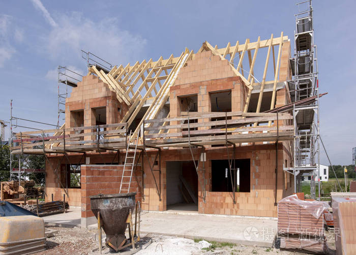 新建房屋施工现场