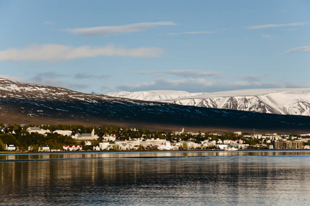 阿克雷里镇 Eyjafjordur冰岛