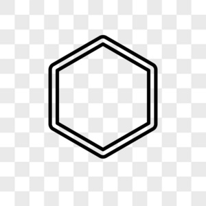 蜜蜂在六角形徽标六角矢量图标在透明背景下隔离, 六角标志设计照片
