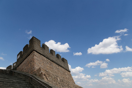 中国的长城，北京北部风景最美的部分之一的视图