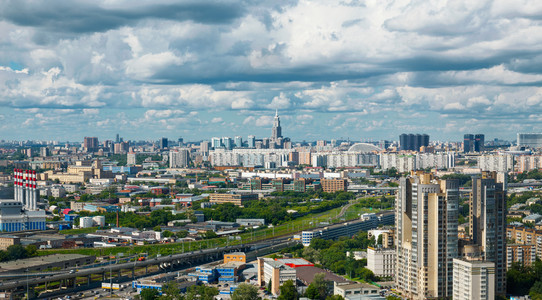 莫斯科市的全景视图