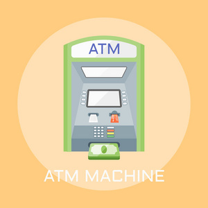 Atm 机平面设计矢量图