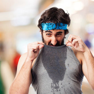 运动员出汗照片