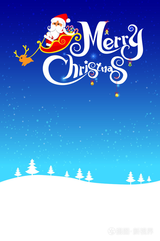 023-圣诞快乐圣诞圣诞老人和夜背景 003