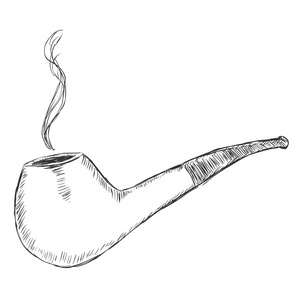 单个素描烟斗照片