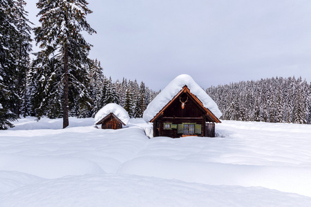 斯洛文尼亚阿尔卑斯山冬季度假屋
