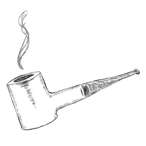 单个素描烟斗照片