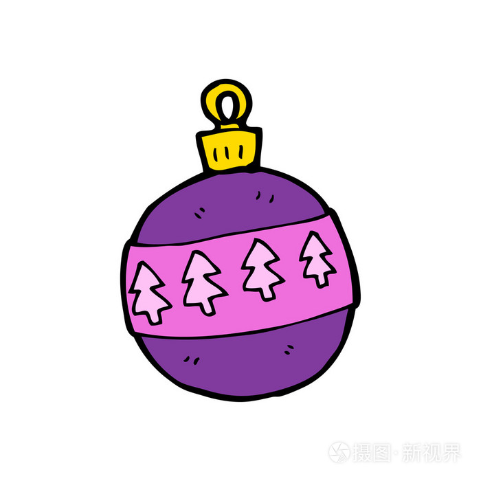 紫色圣诞摆设