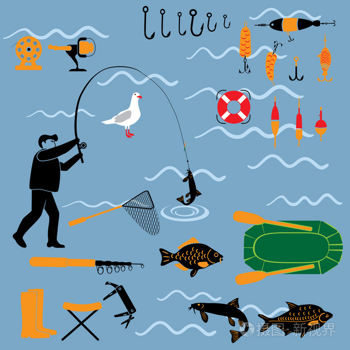 捕鱼图标集