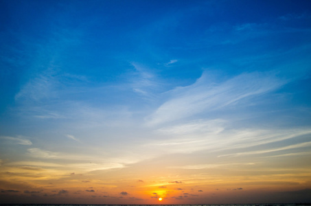 天空与云彩和太阳图片