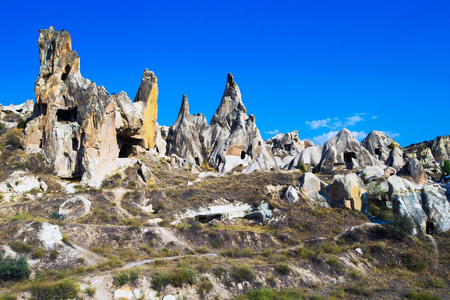 在 capadocia 的岩石群