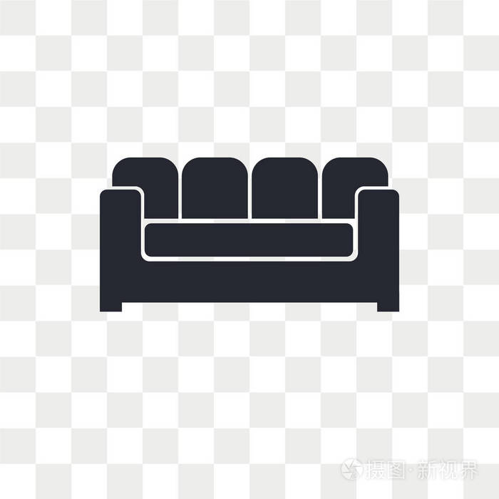 沙发矢量图标隔离在透明的背景, 沙发标志 d