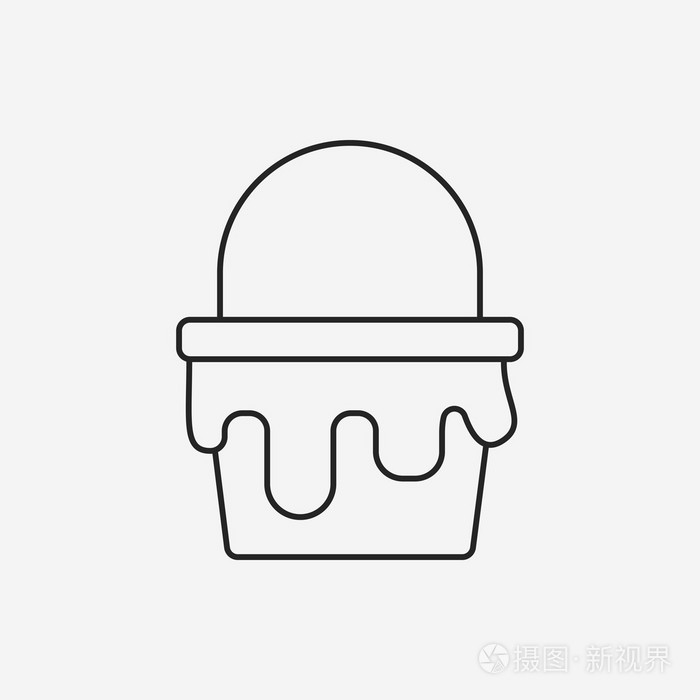 油漆桶线图标插画-正版商用图片0b7n79-摄图新视界