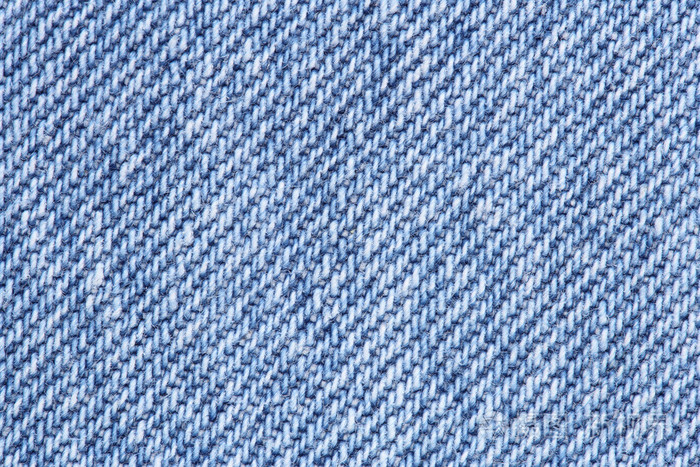 蓝色牛仔裤纹理的特写