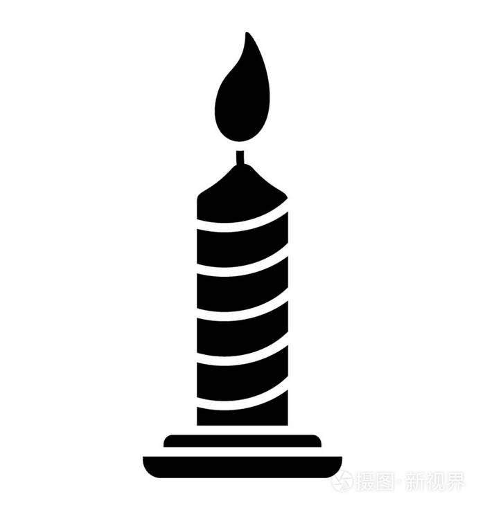 蜡烛字形图标设计