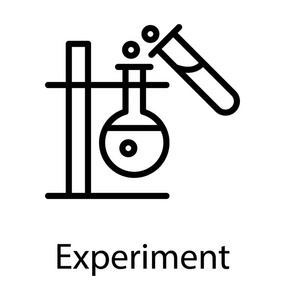 实验室设备瓶和样品管作为实验室实验矢量图标